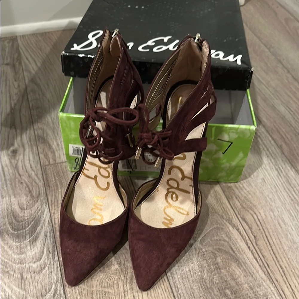 Sam Edelman Stiletto Heels with Lace-Up Design - Picture 1 of 5